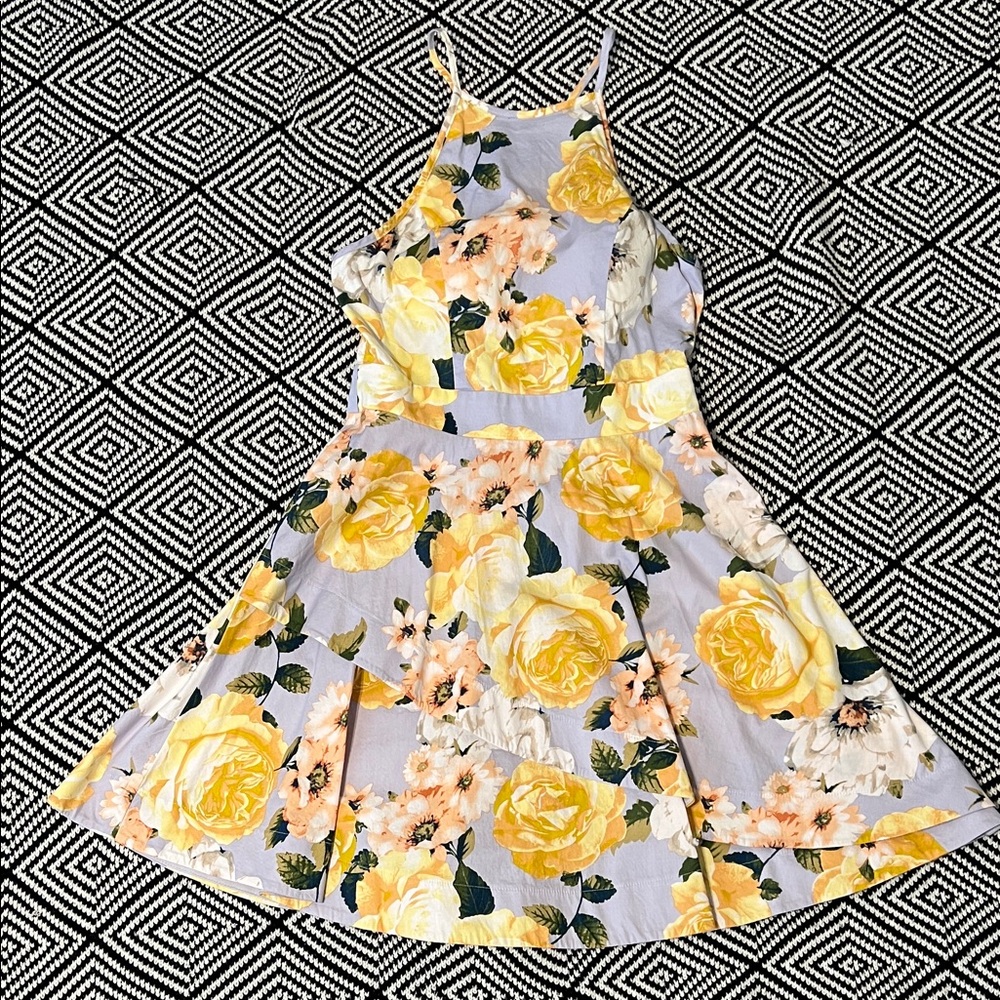Speechless Yellow Floral Midi Dress